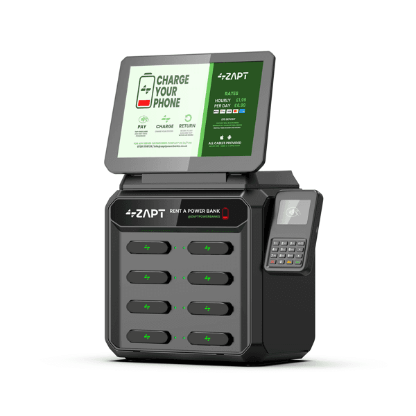 ZAPT Compact-8 phone charging station for venue rental