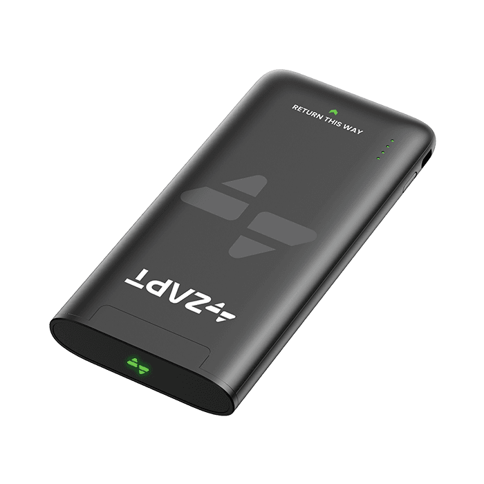 ZAPT rental powerbank front view with LED indicators