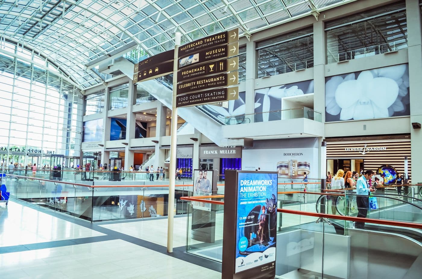 Shopping centre concourse across several floors